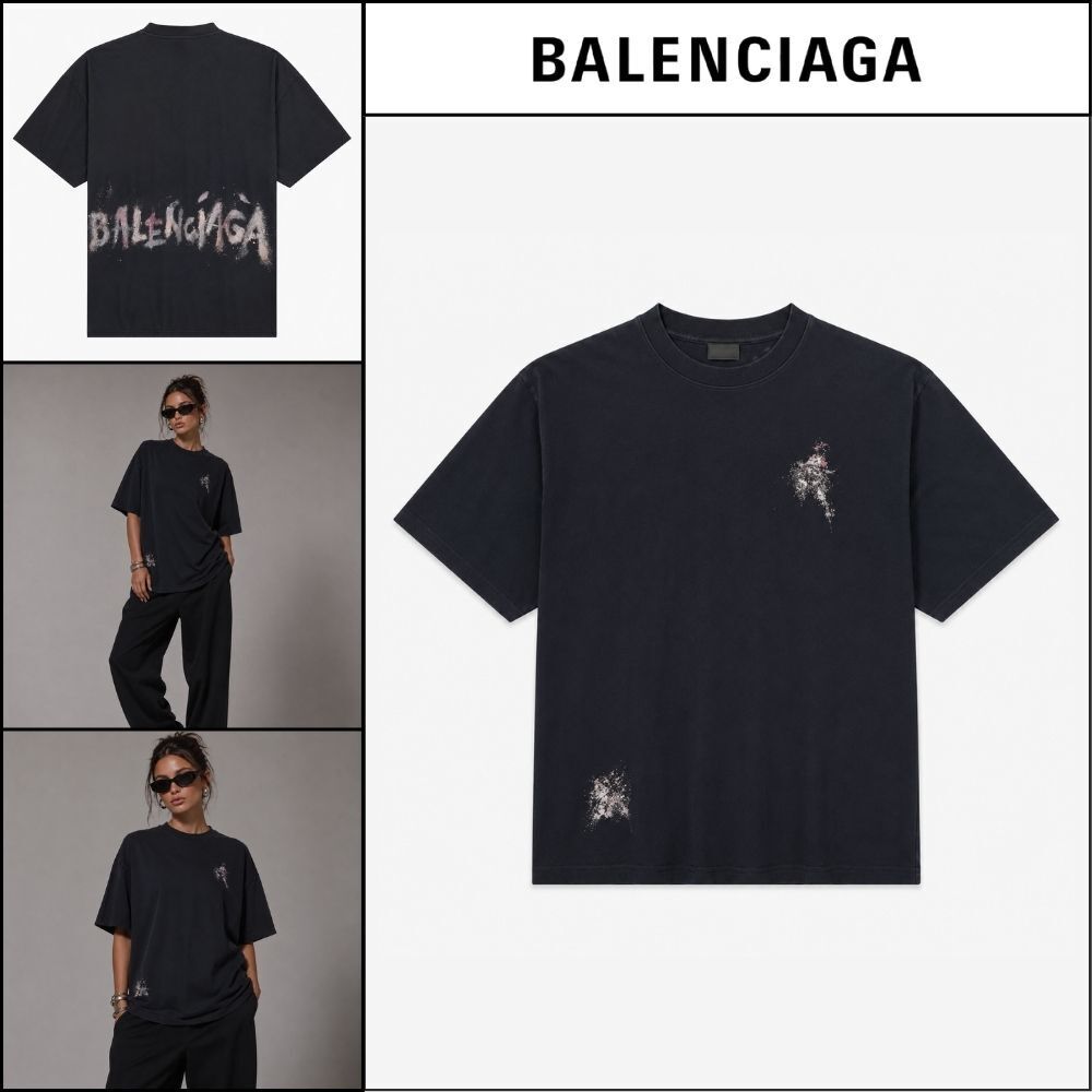 【BALENCIAGA】Balenciaga Nail Polish T-Shirt Medium Fit
