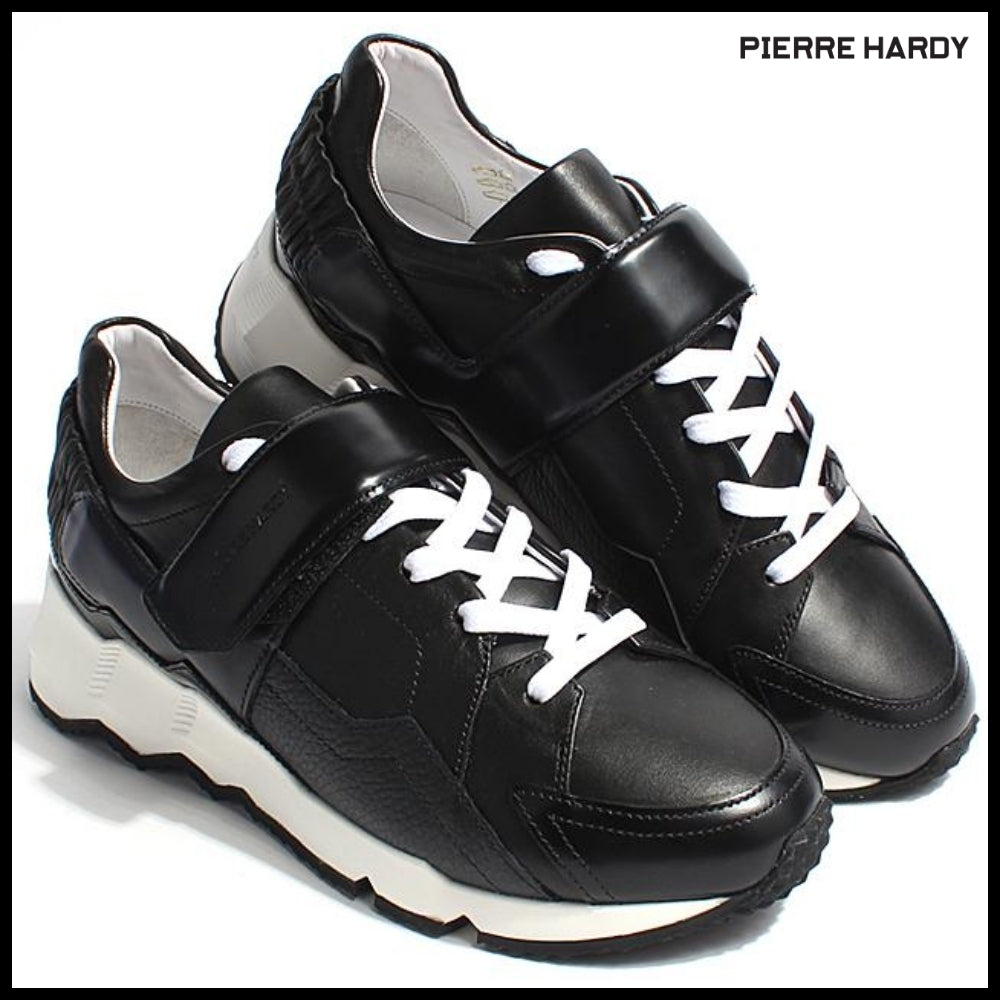 【Pierre Hardy】BLACK Velcro Running Sneakers