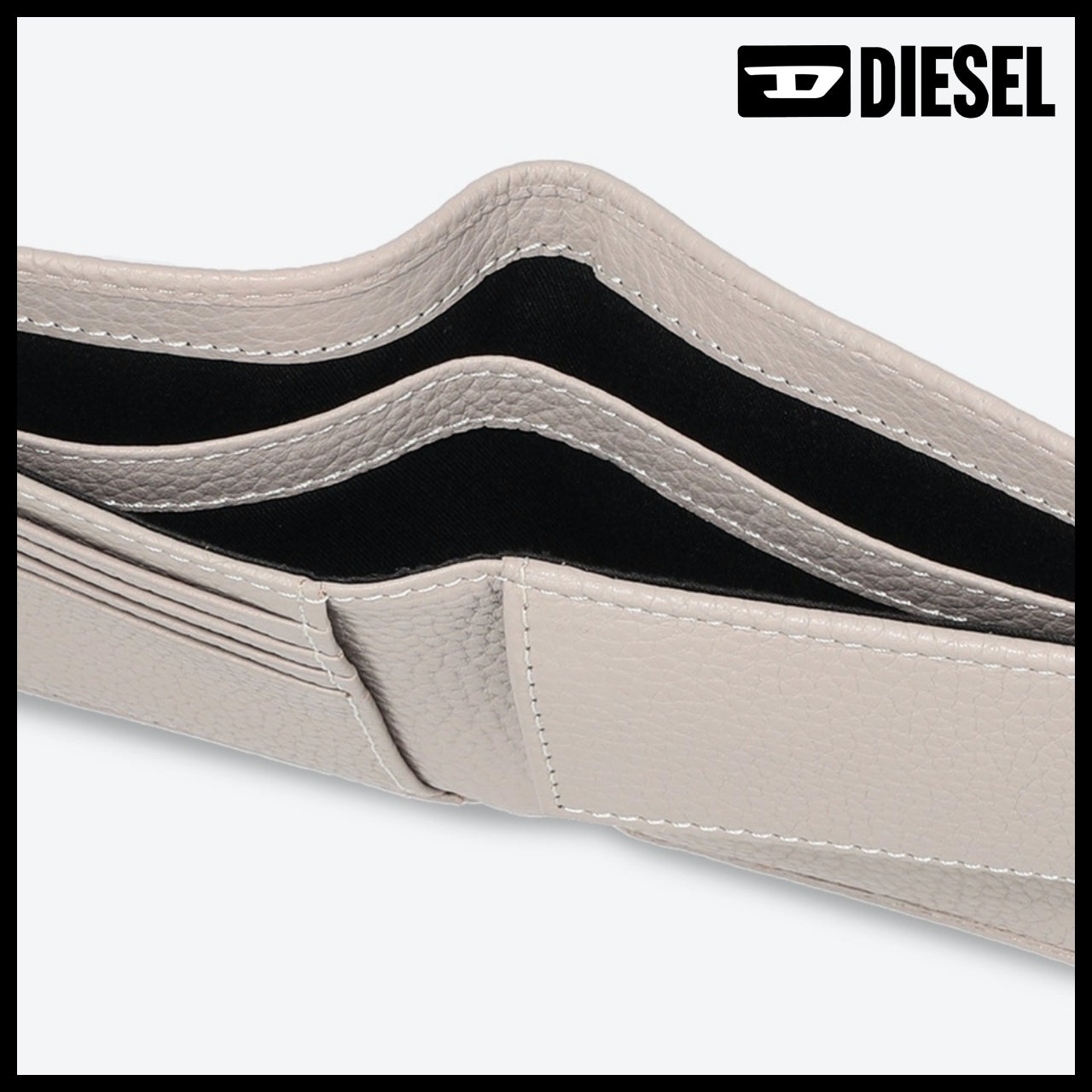 ◆DIESEL◆ 二つ折り財布 Bifold Wallet Grey コンパクト