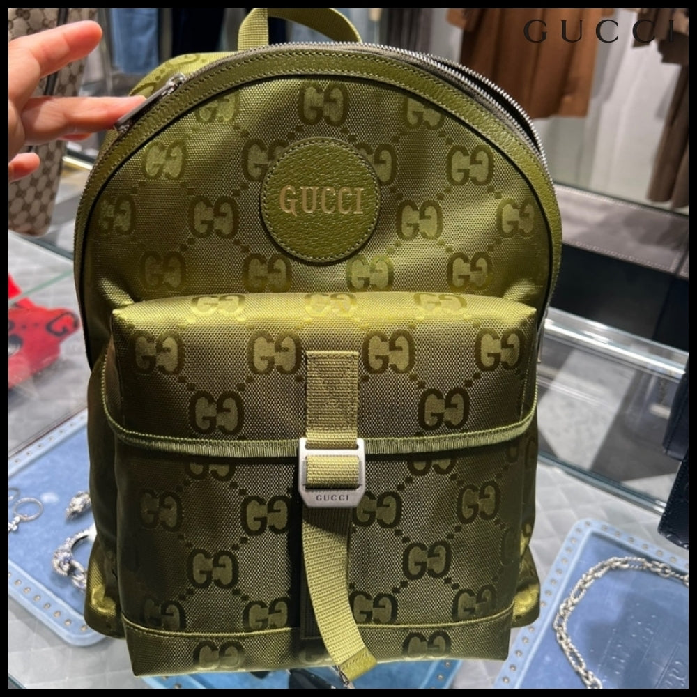 【GUCCI】Off the Grid GG Nylon Backpack Juniper Green