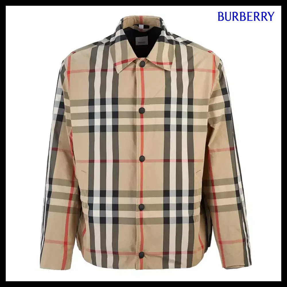 【Burberry】Men’s Check Nylon Jacket
