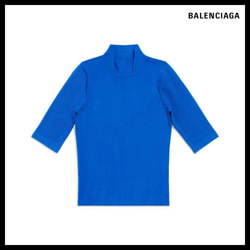 【BALENCIAGA】B Sports Icon Long Sleeve Turtleneck T-Shirt