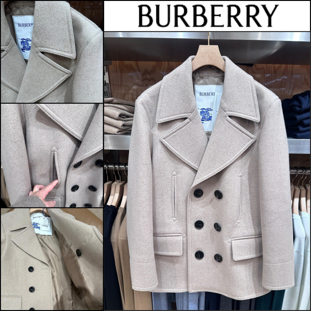 【Burberry】New ERROL Internal EKD Wool Nylon Short Peacoat