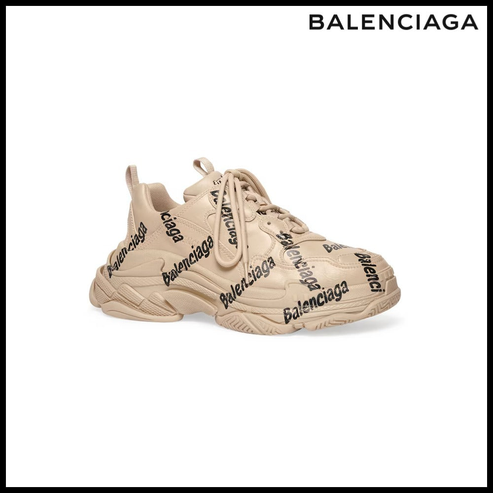 【BALENCIAGA】Triple S Logotype Sneaker Beige