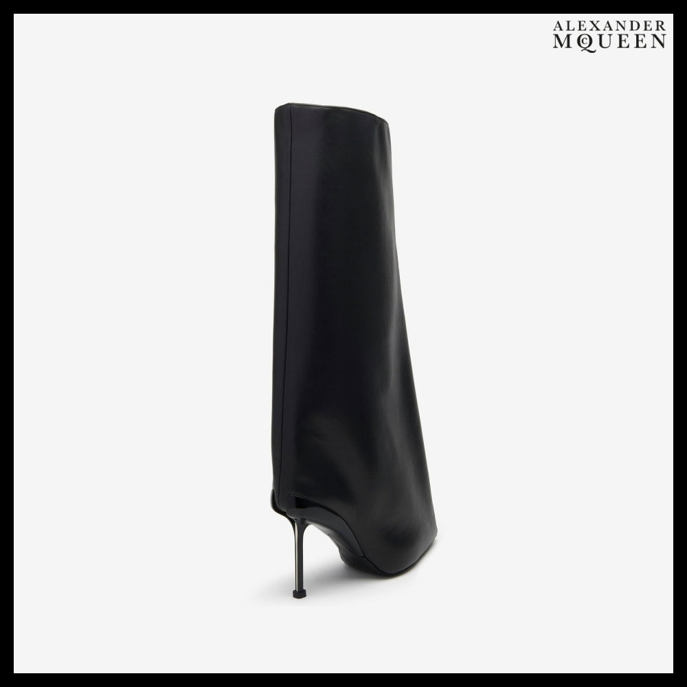 【Alexander Mcqueen】Slash Flare Boot in Black