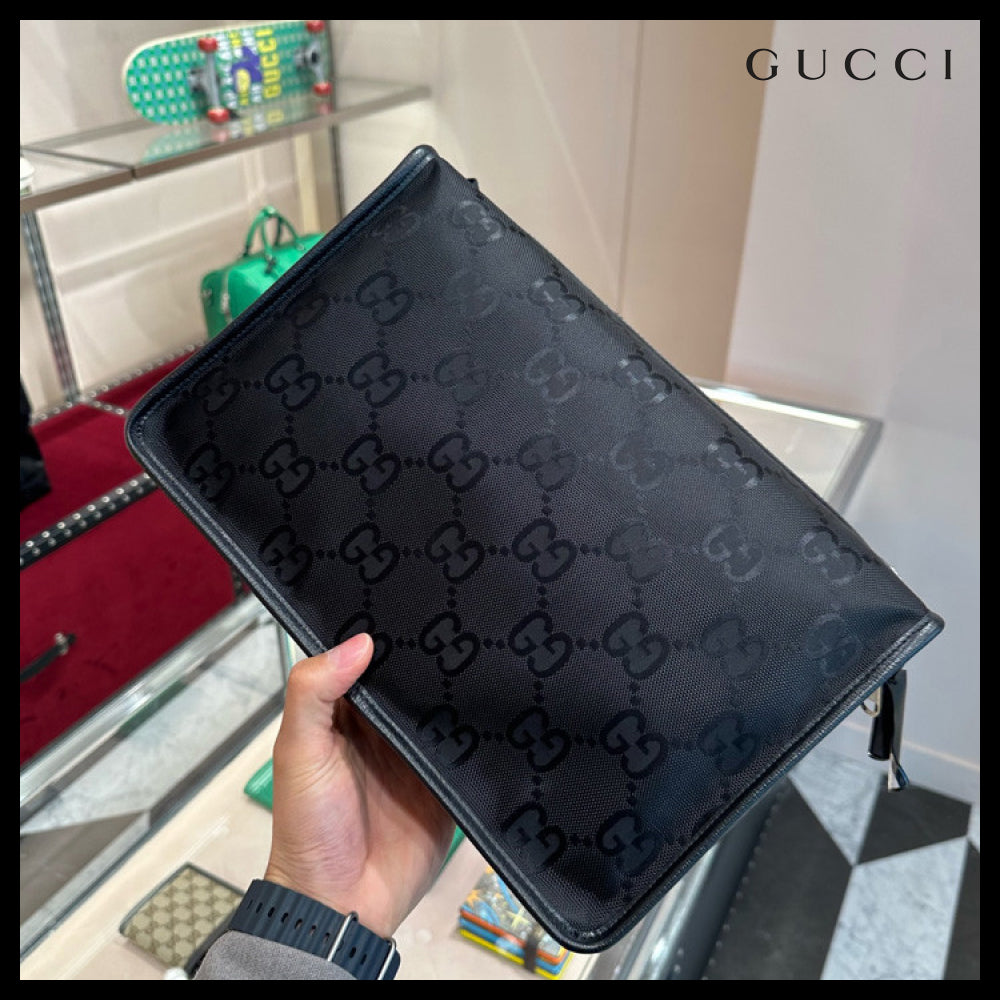【GUCCI 】GG Off The Grid Nylon Medium Travel Bag BLACK