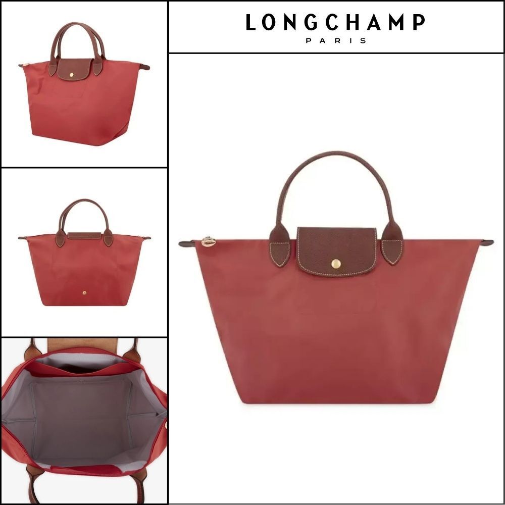 【Longchamp】Women’s Le Pliage Original Medium Tomato Tote