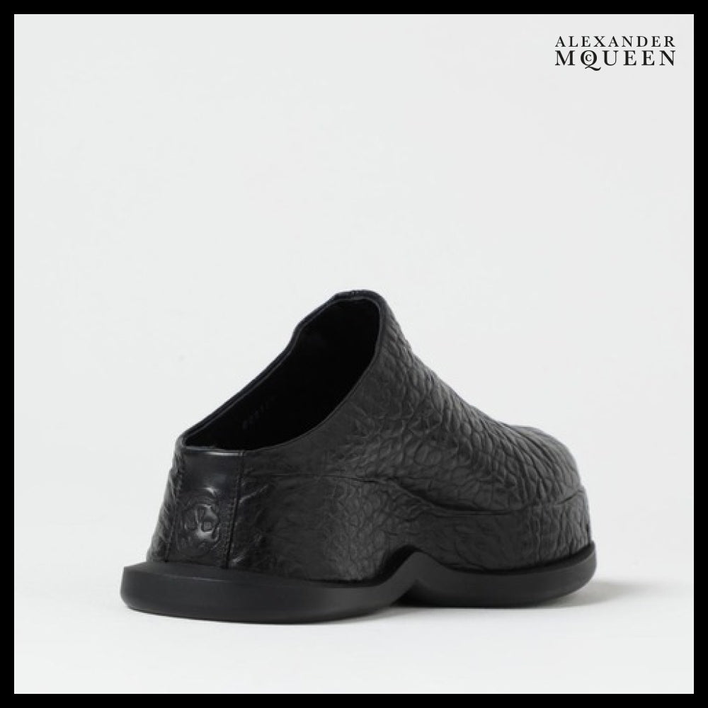 【Alexander Mcqueen】Wave Mule Skull-Embossed Shoes
