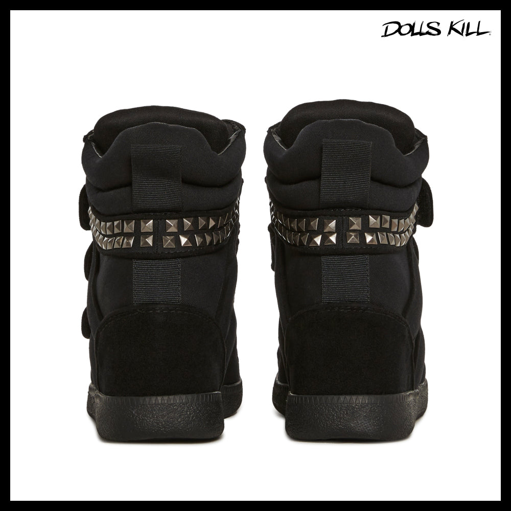 ◆DOLLS KILL◆DARKER WAVS Ambient Wedge Sneakers With Studs
