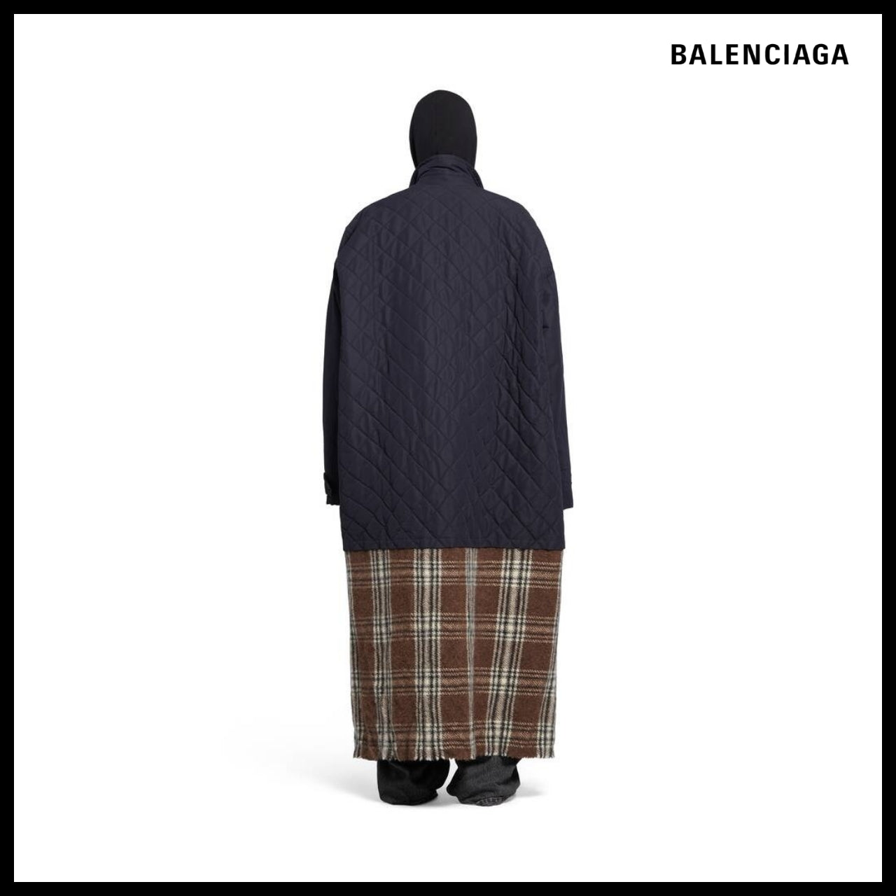 【BALENCIAGA】Layered Parka Dark Blue