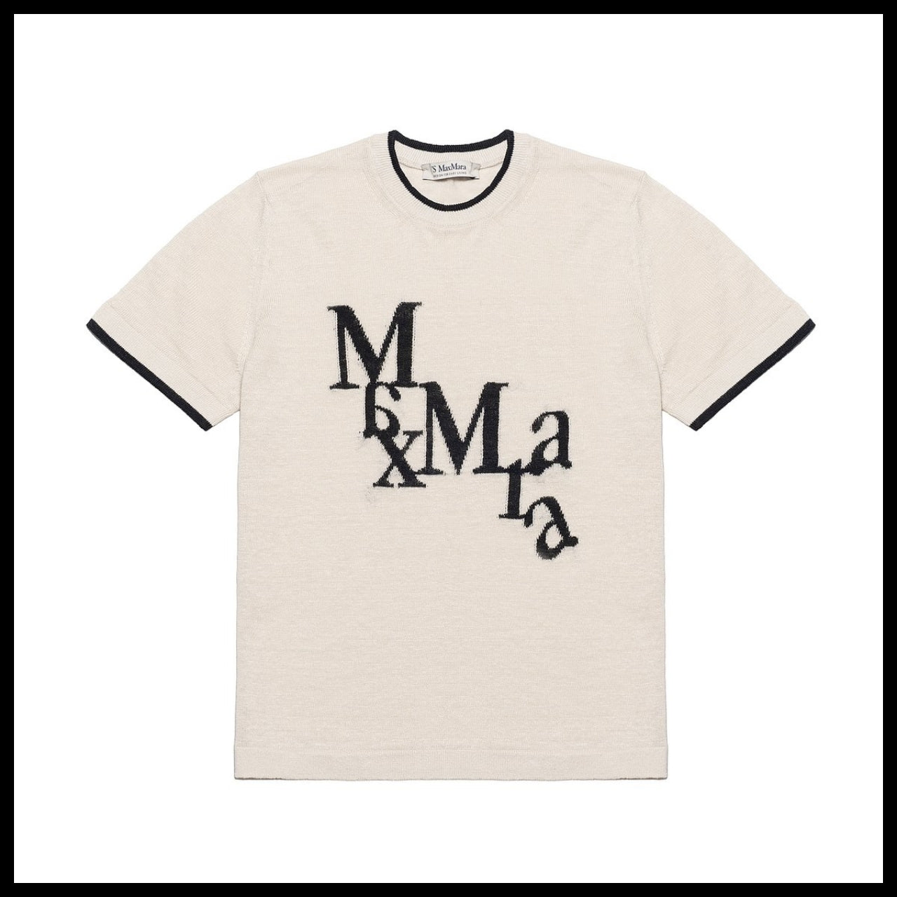 【Max Mara】Nordica Linen Sweater White Logo