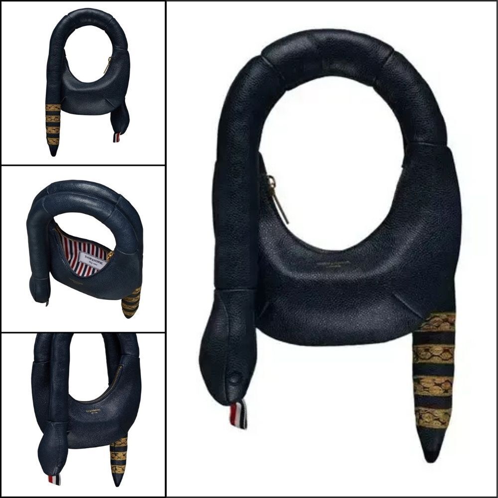 【Thom Browne】Lunar New Year Pebble Grain 4-Bar Snake Bag