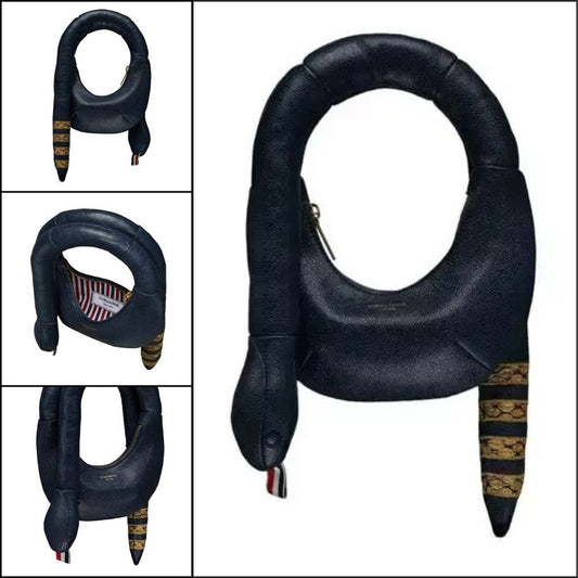 【Thom Browne】Lunar New Year Pebble Grain 4-Bar Snake Bag