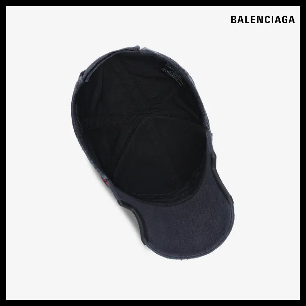 【BALENCIAGA】Laurel Classic Ball Cap Faded Black Red