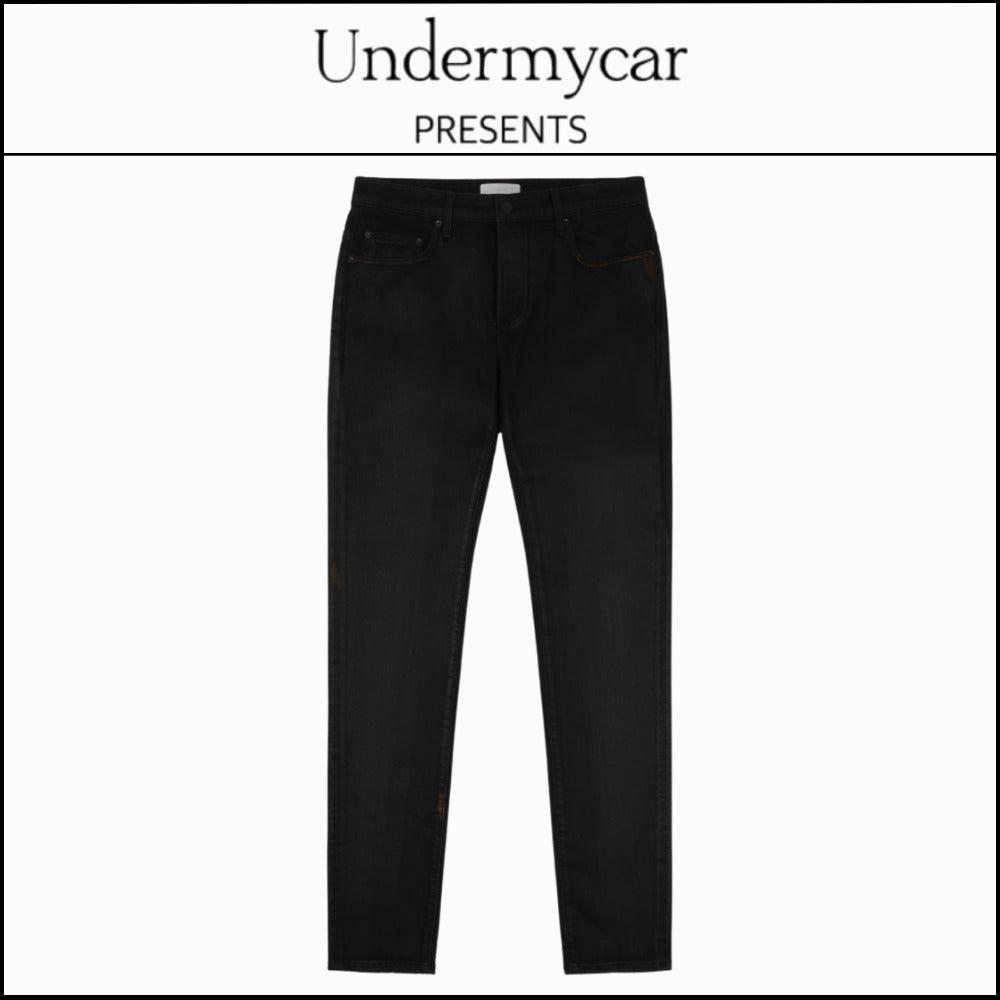 【Undermycar】Black Mamba Slim Fit Red Stitch Wax Coating