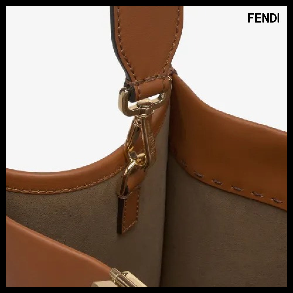 【FENDI】Medium Fendi Sunshine Tote Bag Brown