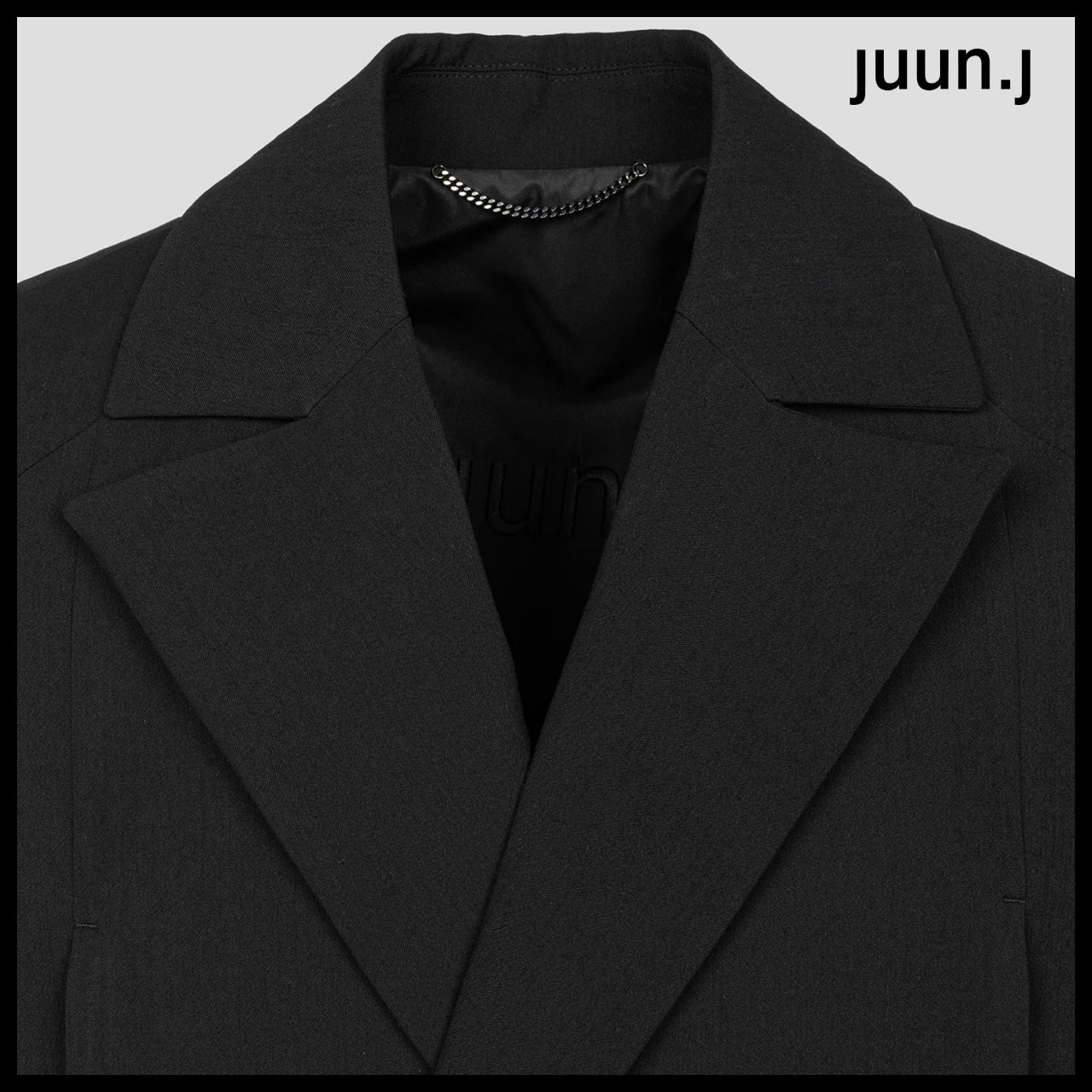 【JUUN.J】CORE Blended Wool Belted Coat Black