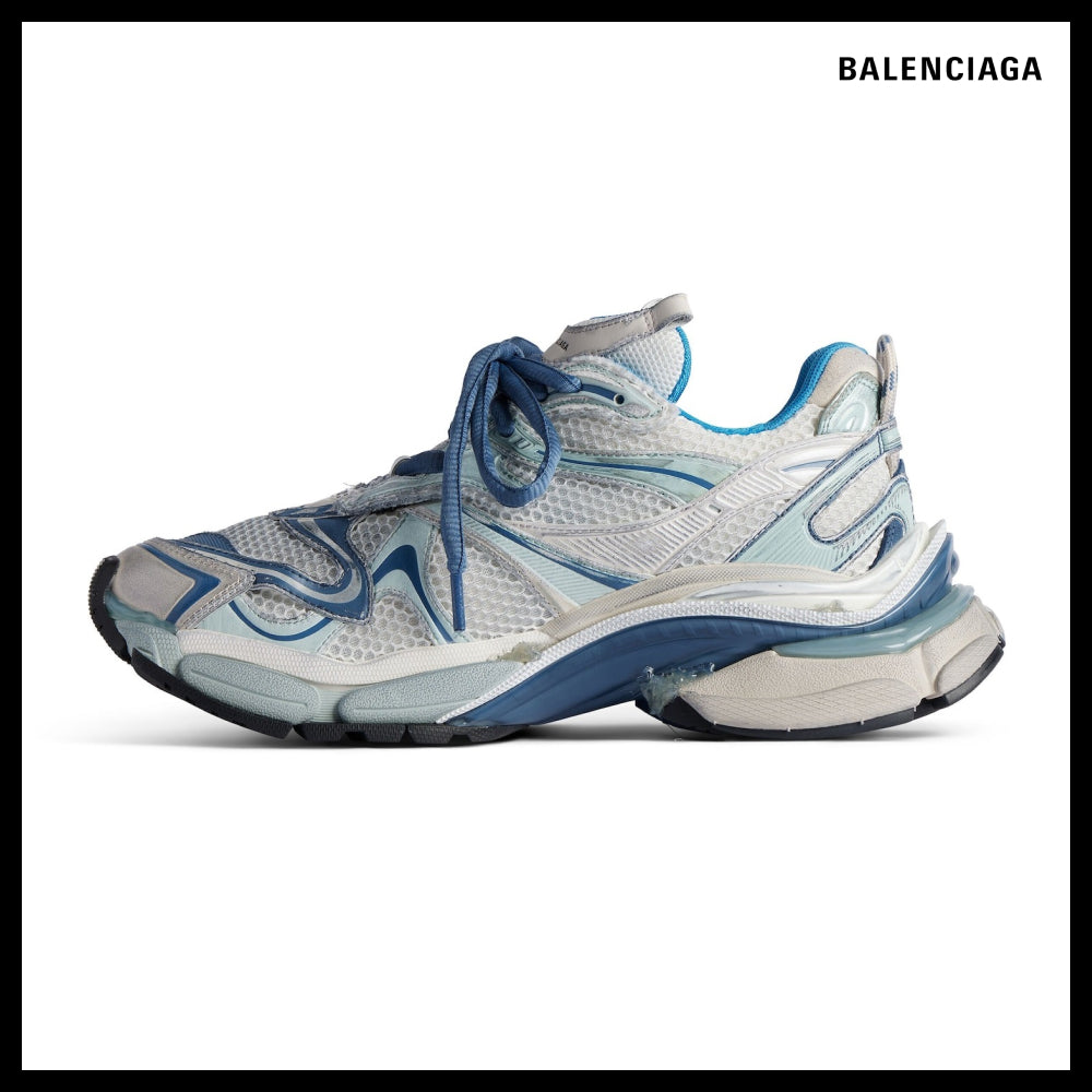 【BALENCIAGA】Sneakers Runner 2.0 White Blue Beige