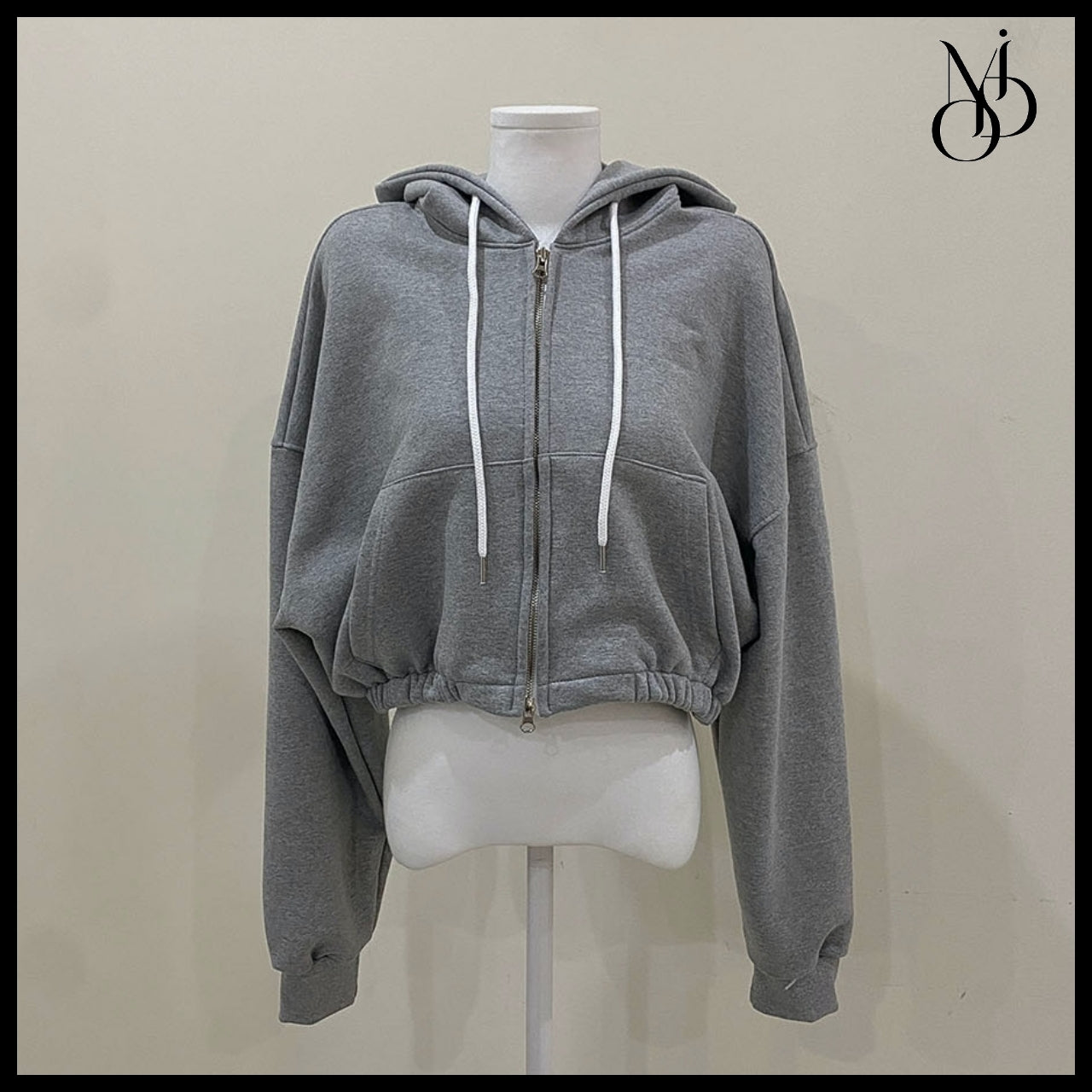 【MODIMOOD】Unisex Oversized Hoodie Two-Way Zip-Up JP