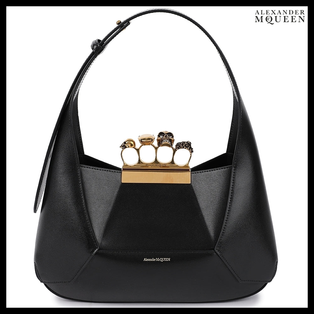 【Alexander Mcqueen】Jeweled Seal Mini Bag Black