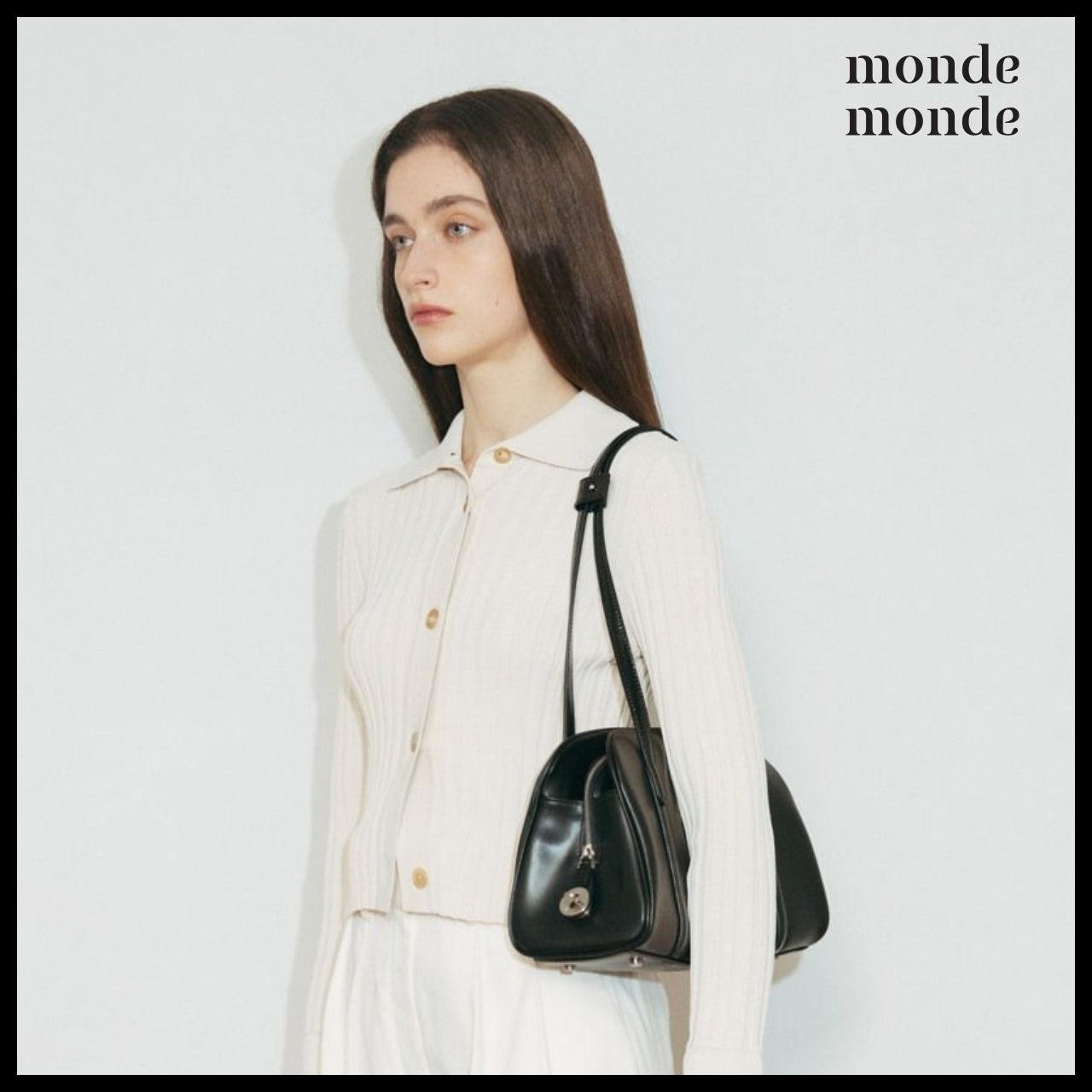 【monde monde】Moment Medium Shoulder Bag (4 Colors)