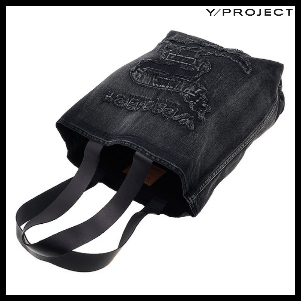 【Y PROJECT】Logo Embroidered Tote Bag