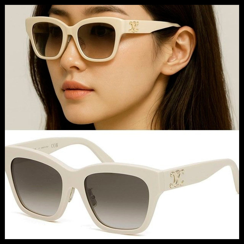 【CELINE】Butterfly Ivory Horn-Rimmed Sunglasses