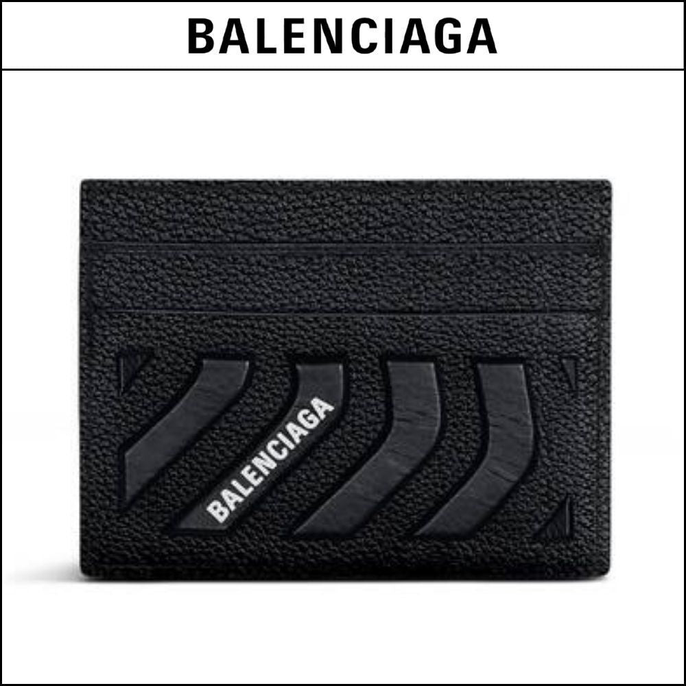 【BALENCIAGA】CAR CARD HOLDER IN BLACK GRAINED CALFSKIN