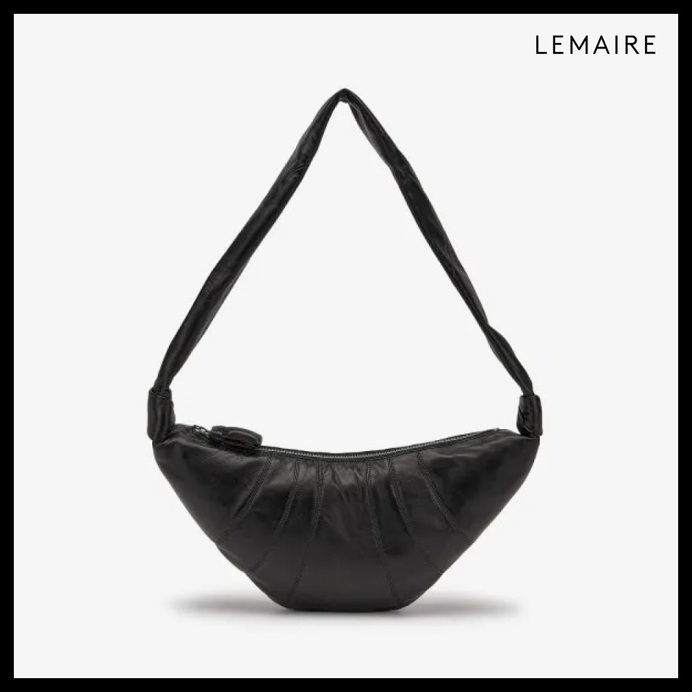 【LEMAIRE】Medium Soft Nappa Croissant Shoulder Bag Black