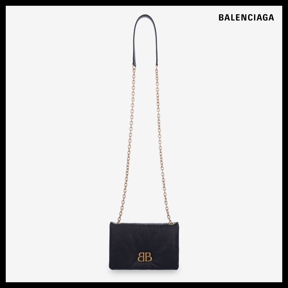 【BALENCIAGA】Monaco Nano Shoulder Bag Black