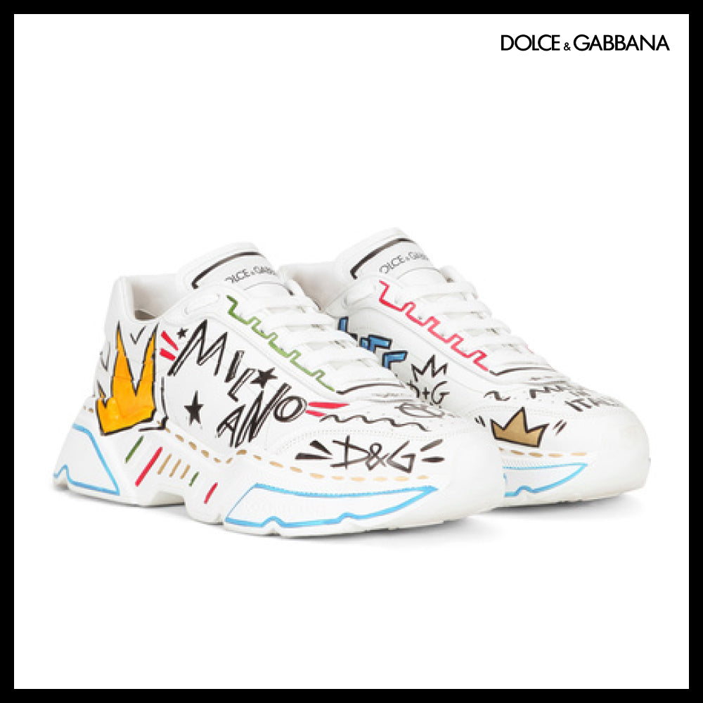 【Dolce & Gabbana】HAND-PAINTED CALFSKIN NAPPA DAYMASTER