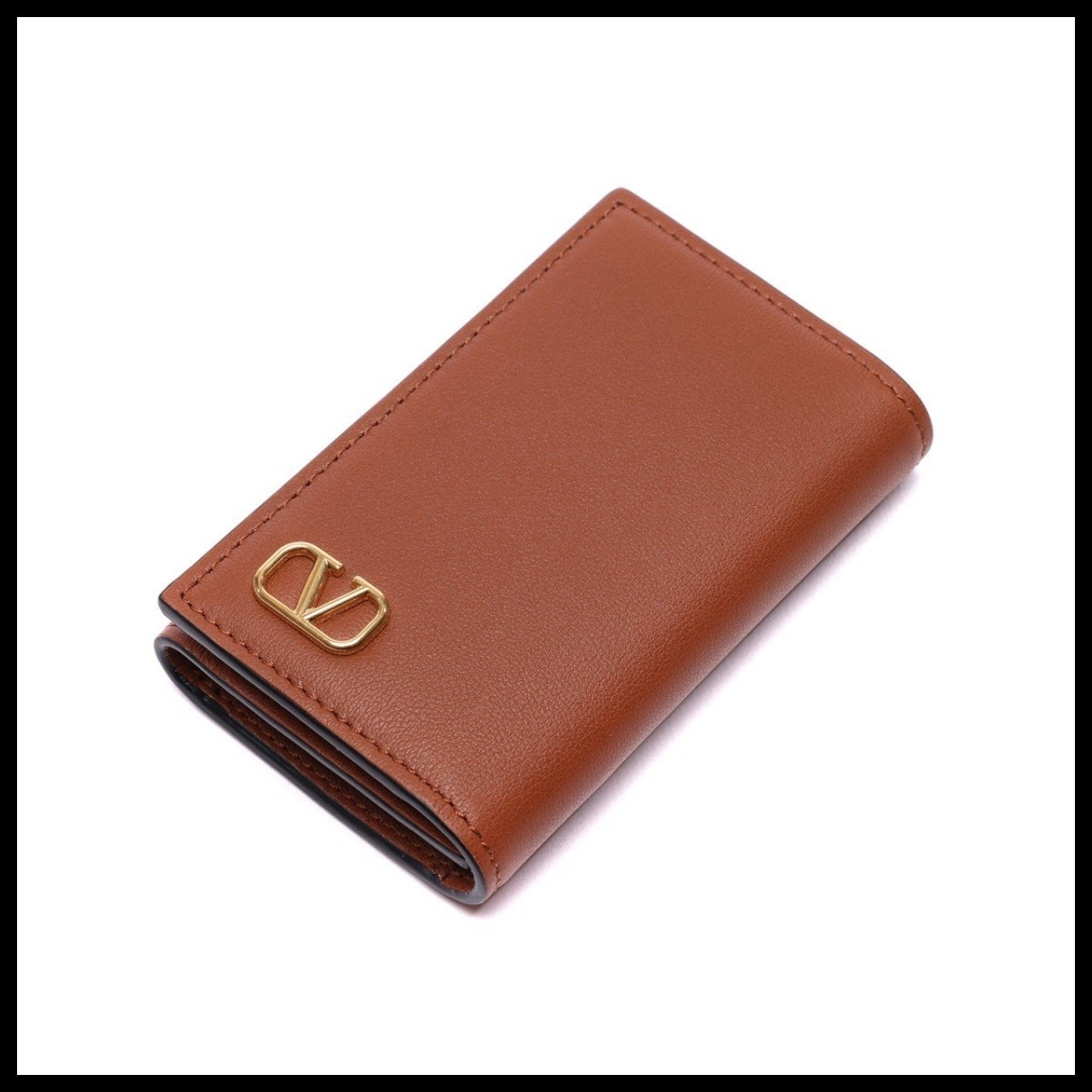 【Valentino】Men's VLogo Signature Key Wallet Logo Leather