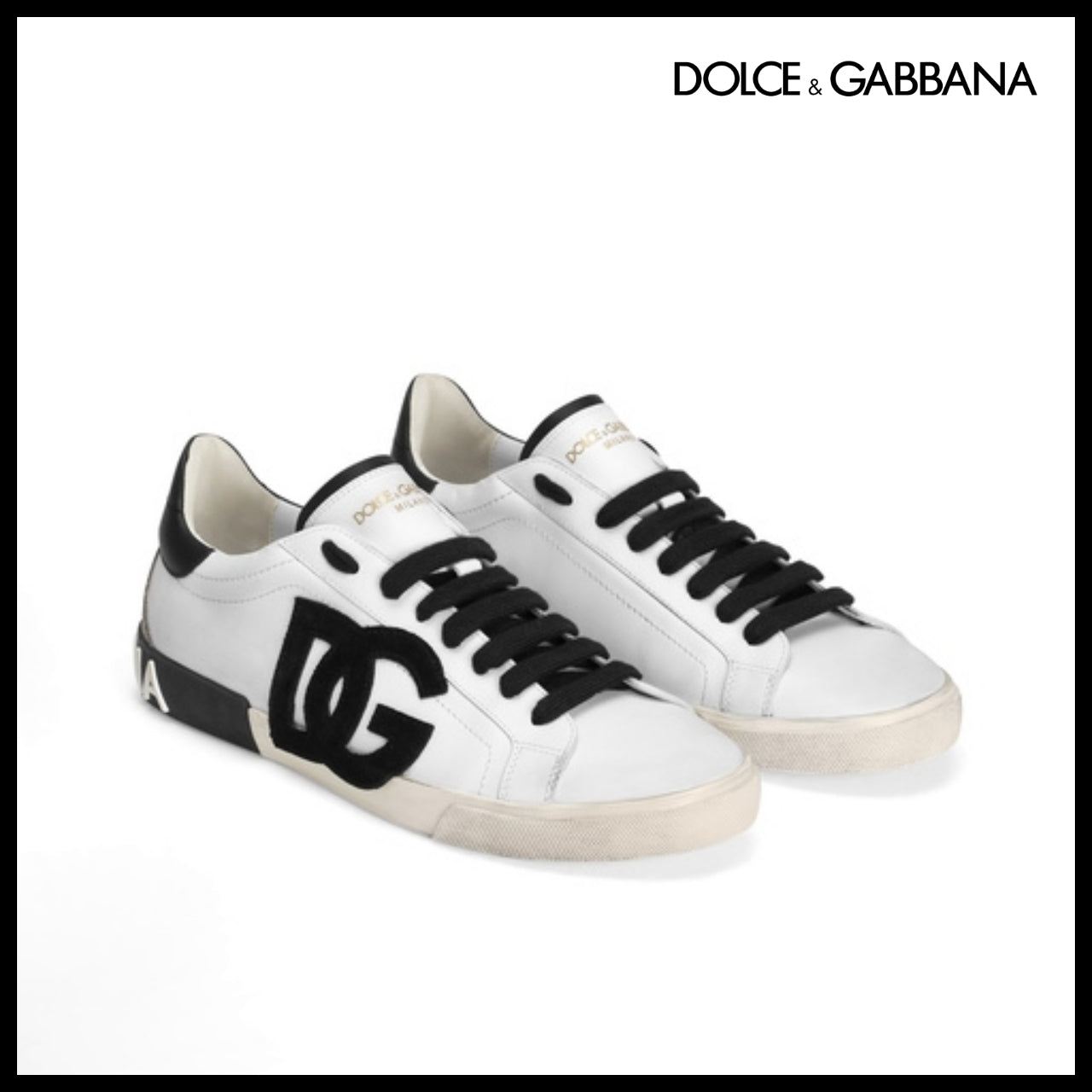 【Dolce & Gabbana】CALFSKIN PORTOFINO VINTAGE SNEAKERS