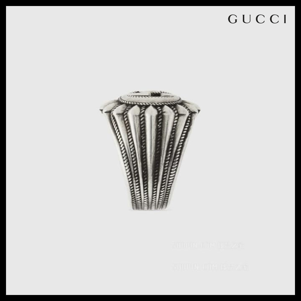 【GUCCI】G SUN FLOWER Sunflower Interlocking Sterling Ring
