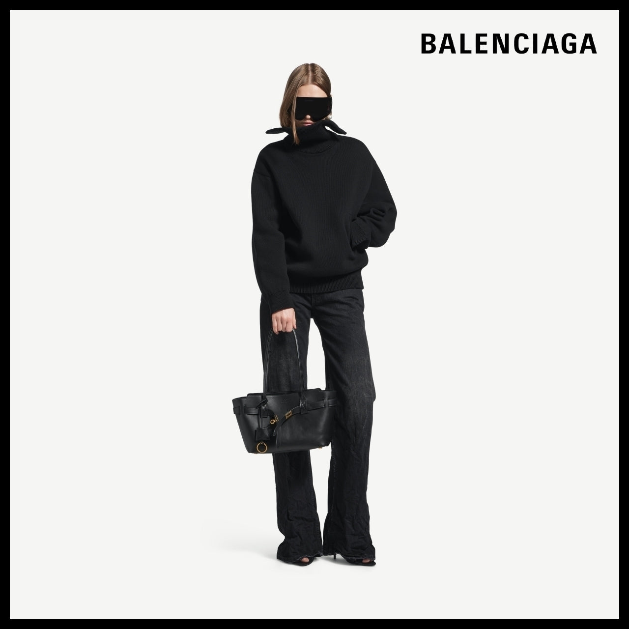 【BALENCIAGA】Bel Air Tote Bag Small Black
