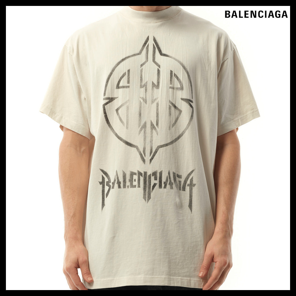 【BALENCIAGA】Metal BB Stencil T-Shirt Oversized