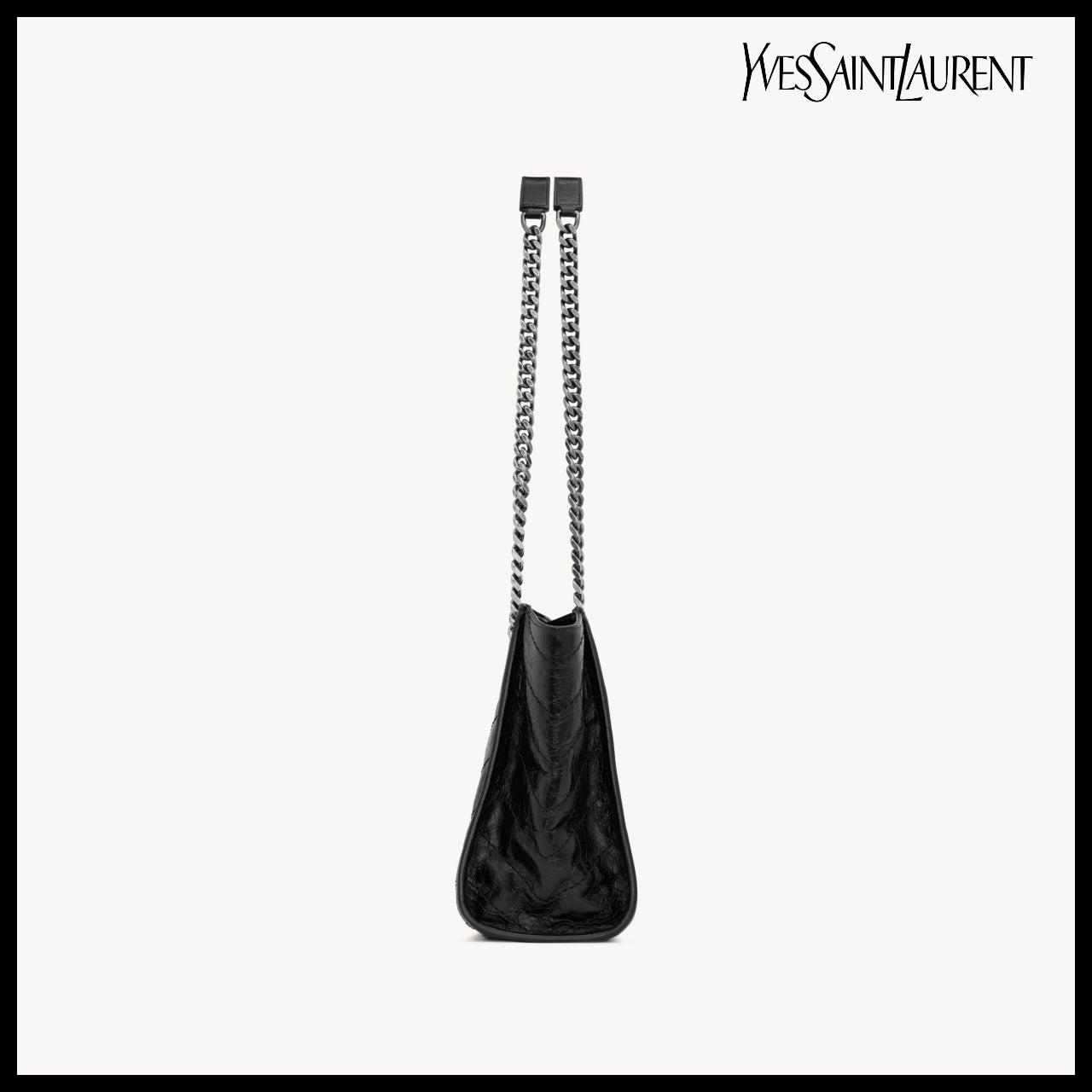 【Saint Laurent】Vintage Leather Small Tote Shoulder Bag